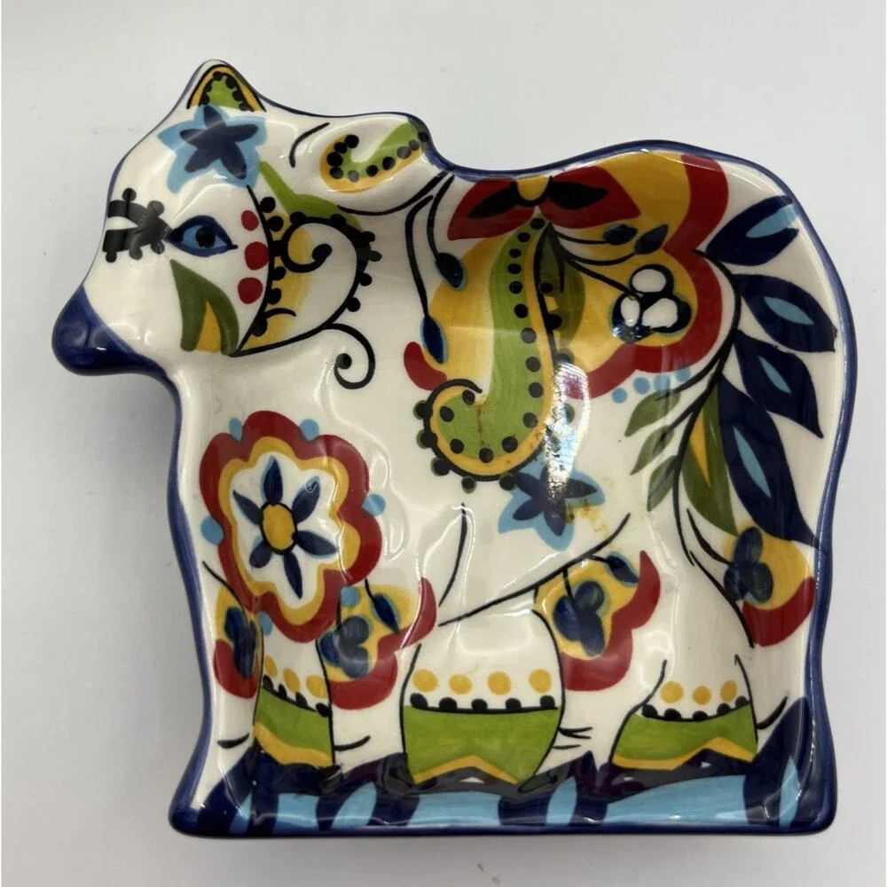 Espana Lifestyle Tabletops “Bocca” Cow Sauce / relish Dish & Bowl Cottage Farm